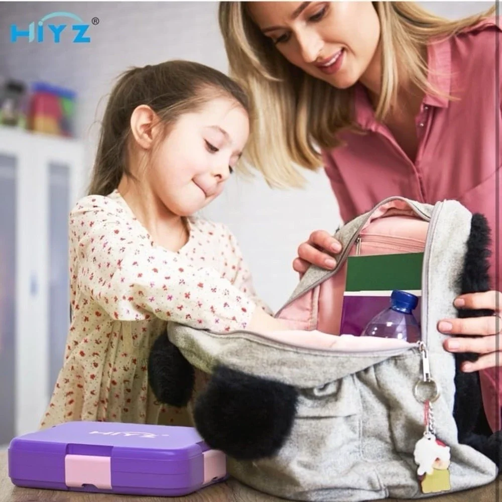 HiYZ Bento Box for Kids, kids lunch box with 5-Compartment, Kids bento Lunch Box